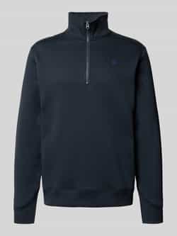 G-Star Raw Sweatshirt met schipperskraag en logostitching