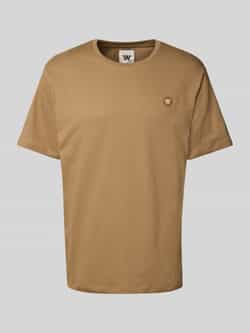Wood T-shirt met logobadge model 'Ace'
