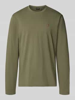 Napapijri Shirt met lange mouwen en logostitching model 'Salis'