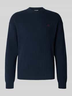 Calvin Klein Jeans Oversized gebreide pullover met ribboorden