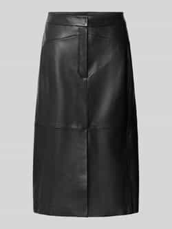 Boss Regular fit leren rok van lamsleer