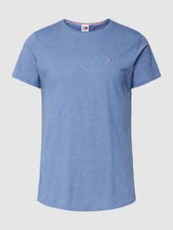 TOMMY JEANS Heren Polo's & T-shirts Tjm Xslim Jaspe C Neck Blauw