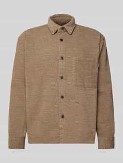 REVIEW Regular fit vrijetijdsoverhemd met structuurmotief