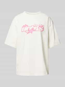 Low Lights Studios Oversized T-shirt met labelprint model 'LUCKY 7'