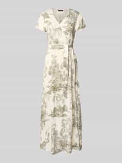 MORE & MORE Midi-jurk van viscose met strikceintuur