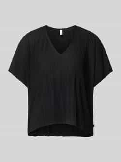 QS T-shirt met plissévouwen