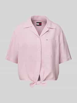 Tommy Jeans Relaxed fit overhemdblouse van een mix van katoen en linnen