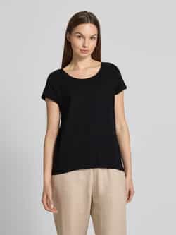 TOM TAILOR Damen Basic T-Shirt Loose Fit – Mit Waffelstruktur, Kurzarm, Stehkragen, Größen XS-3XL