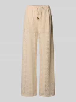 VERO MODA regular waist casual broek crème