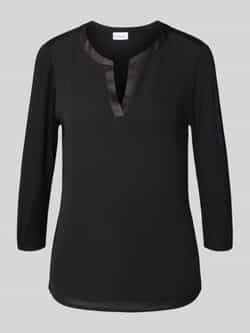Comma Blouseshirt met V-hals en 3 4-mouwen