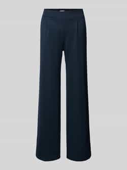 B.Young Wide leg stoffen broek in zwart met bandplooien model 'Rizetta'