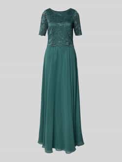 Vera Mont Kanten en chiffon cocktailjurk Green Dames
