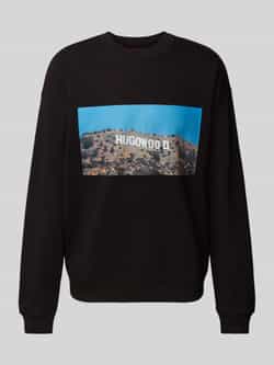 HUGO Sweatshirt met motiefprint model 'Dartok'