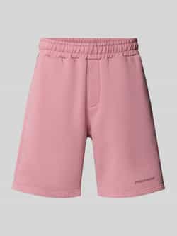 PEGADOR Relaxed fit sweatshorts met elastische band model 'LOGO'