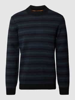 Boss Orange Gebreide pullover met streepmotief model 'Amoderos'