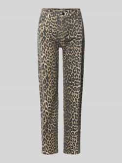 Christian Berg Woman Broek in luipaardlook met achterzakken