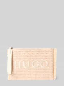 HUGO Clutch met logostitching en franjes model 'Becky'