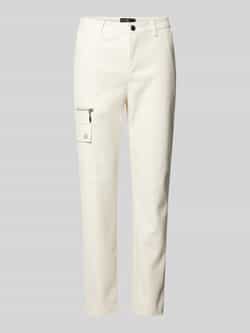Monari Regular fit broek in leerlook