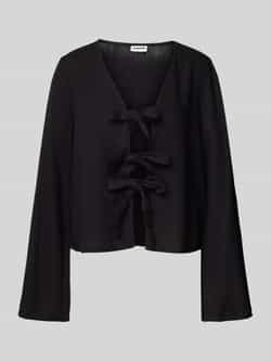 Noisy May Regulart fit blouse met vetersluitingen model 'LEILANI'