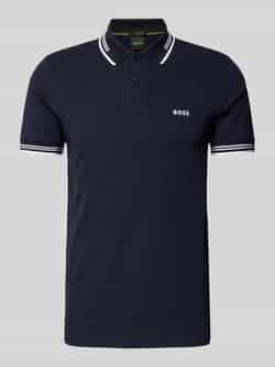 BOSS Green Slim fit poloshirt met labelprint model 'Paul'