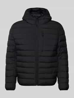 Tom Tailor Denim Regular fit jack met capuchon en labelstitching