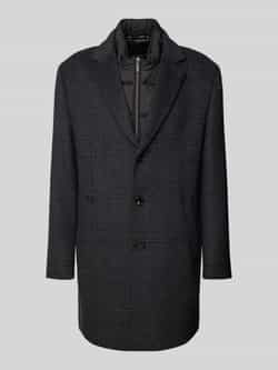 Bugatti Lange jas met inzet en reverskraag