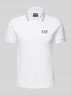 EA7 Emporio Armani Slim fit poloshirt met labelprint model 'TRAIN CORE'