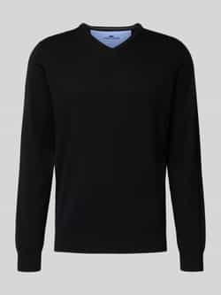 FYNCH-HATTON Gebreide pullover met logodetail