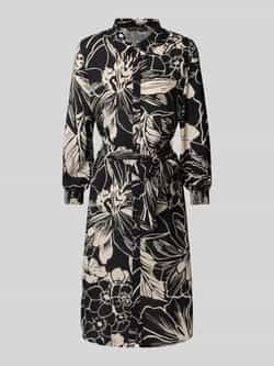 Betty Barclay Knielange blousejurk van viscose met platte kraag