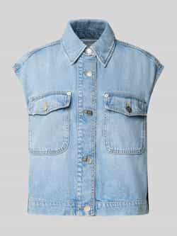Marc O'Polo Regular fit jeansgilet van een mix van lyocell en katoen