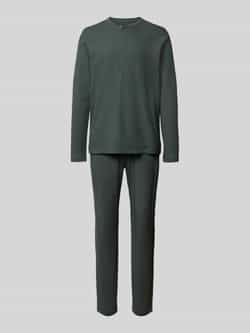 Schiesser Relaxed fit pyjama met knoopsluiting