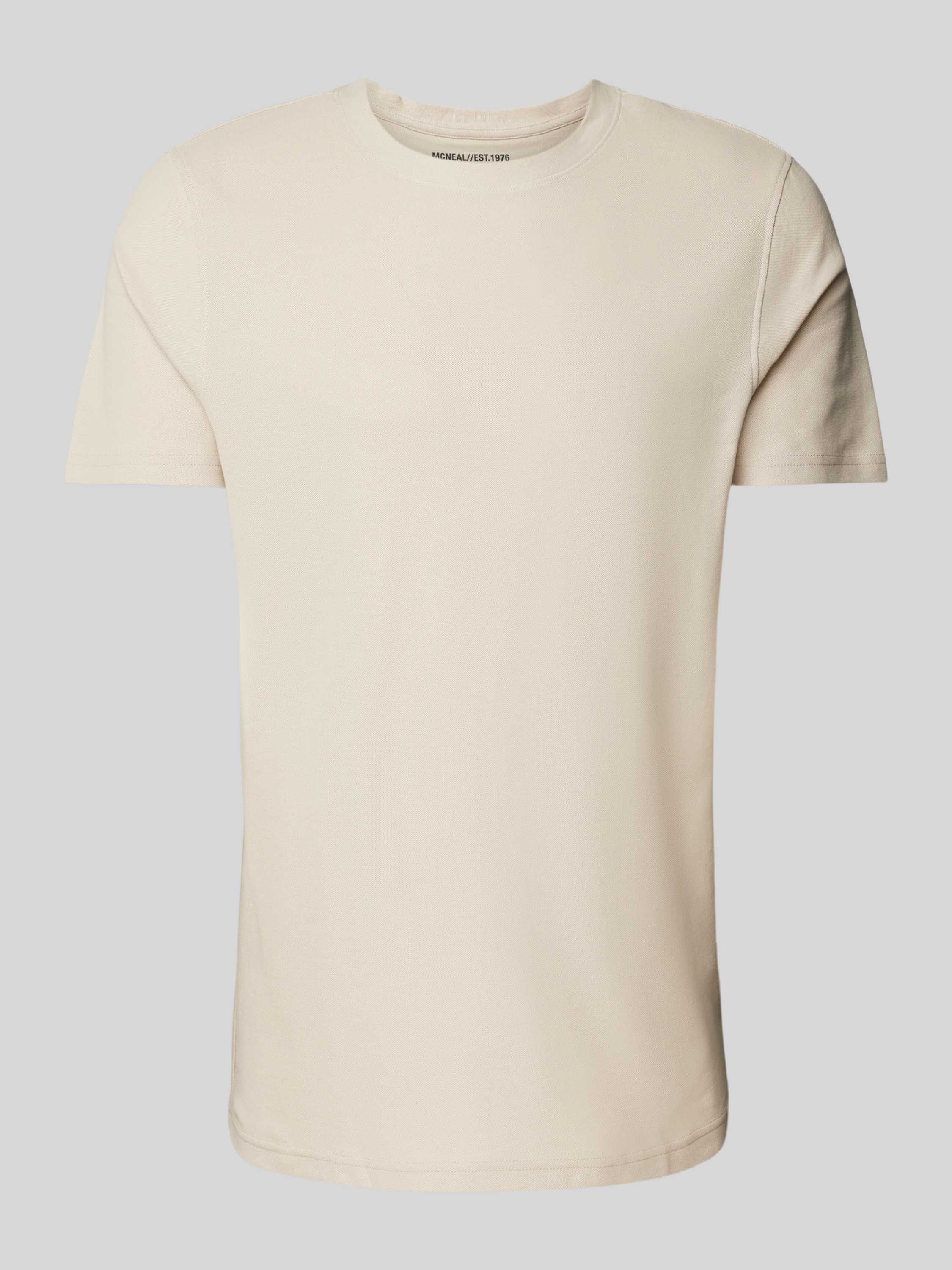 MCNEAL T-shirt met geribde ronde hals