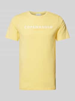 Lindbergh T-shirt met labelprint model 'Copenhagen'