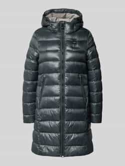 Blauer Usa Gewatteerde lange jas met Sorona -vulling model 'Adelaide'