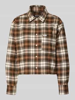 Guess Jeans Regular fit overhemdblouse met logopatch model 'Boxy'