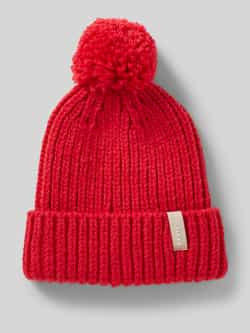 Barts Chunky Gebreide Pom Beanie Red Dames