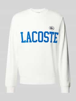 Lacoste Witte Sweatshirt Krokodil Crest Fleece White Heren