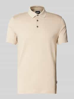 Boss Slim fit poloshirt met labeldetail model 'Pitton'
