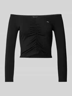 Tommy Jeans Kort shirt met lange mouwen en labelstitching