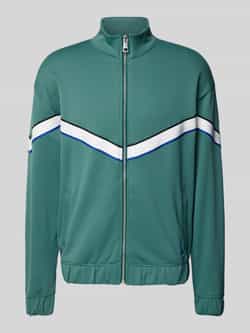 Hugo Blue Sweatjack met labeldetail model 'Napones'