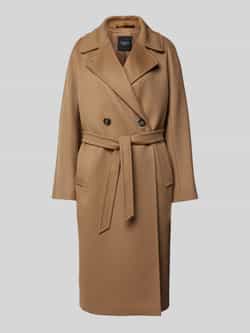 Weekend Max Mara Lange kasjmier jas met strikceintuur model 'CASCIA'