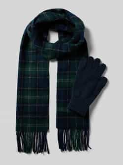 Barbour Handschoenen en sjaal in een set van wolmix