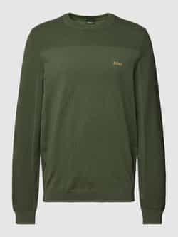 BOSS Green Gebreide pullover met labelprint model 'Momentum-X'