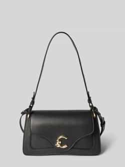 Coccinelle Leren handtas met labelapplicatie
