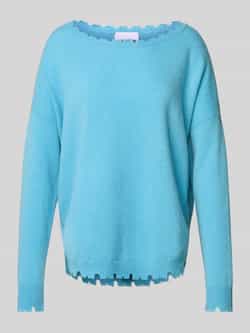 Kujten Oversized gebreide pullover met ribboorden model 'MELA'