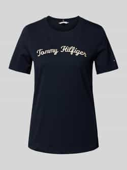 Tommy Hilfiger Shirt met korte mouwen REG SCRIPT C-NK SS met script-logo-opschrift