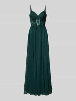 Luxuar Regular fit avondjurk met gebloemde kant