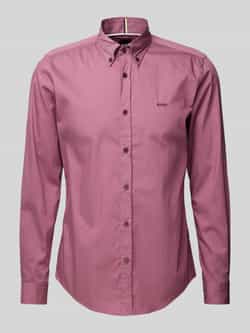 Boss Slim fit zakelijk overhemd met kentkraag model 'Roan'