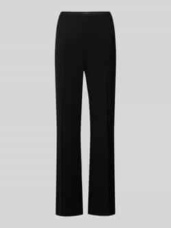 Oui Flared stoffen broek met vaste persplooien