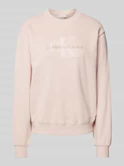 Calvin Klein Jeans Roze Katoenen Sweatshirt Lange Mouwen Ronde Hals Pink Dames